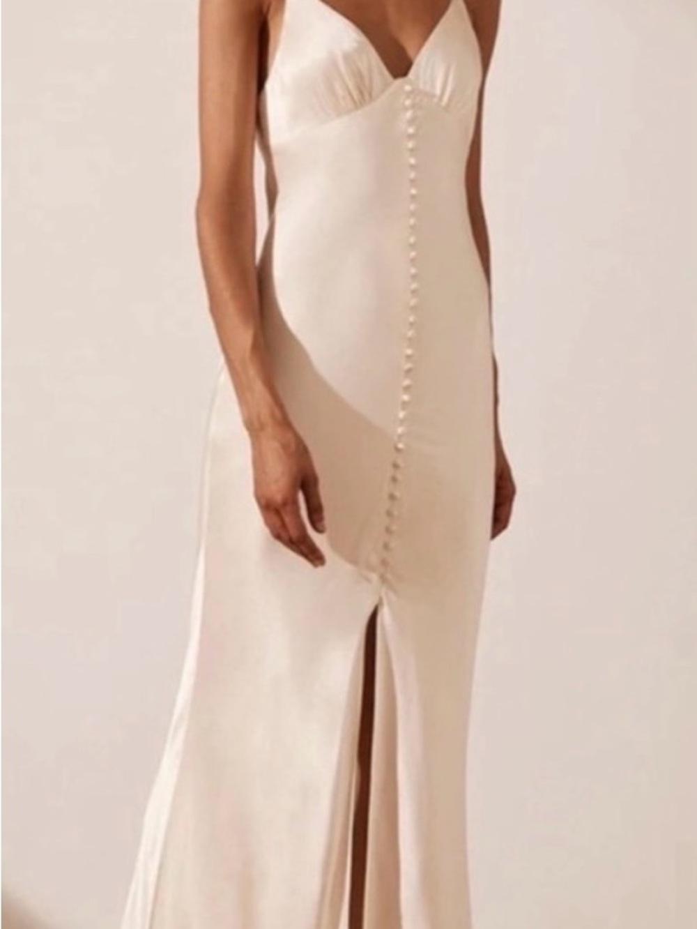 Shona Joy La Lune Bias Slip Dress Cream